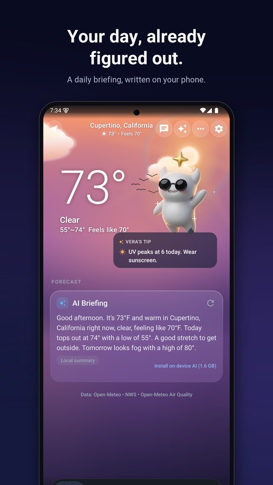 VeraCast daily briefing