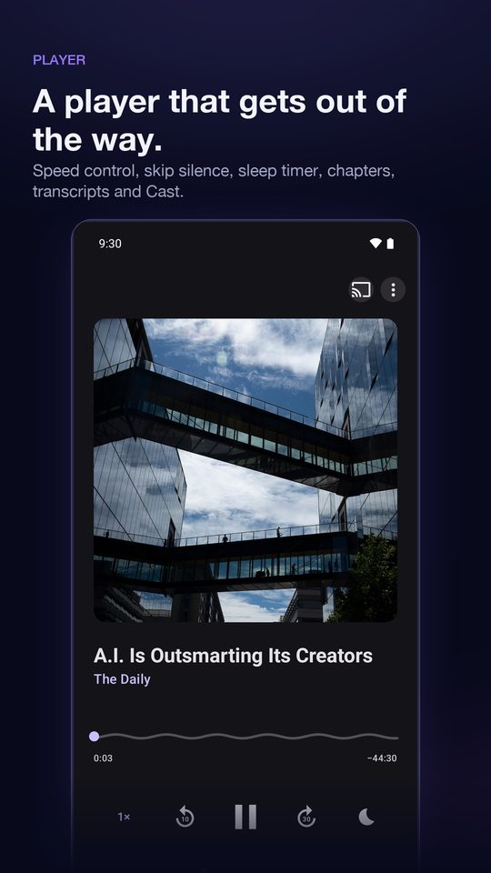 WavCast podcast player