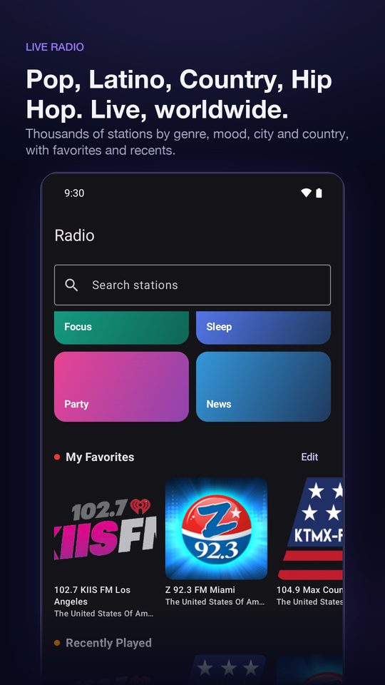 WavCast live radio
