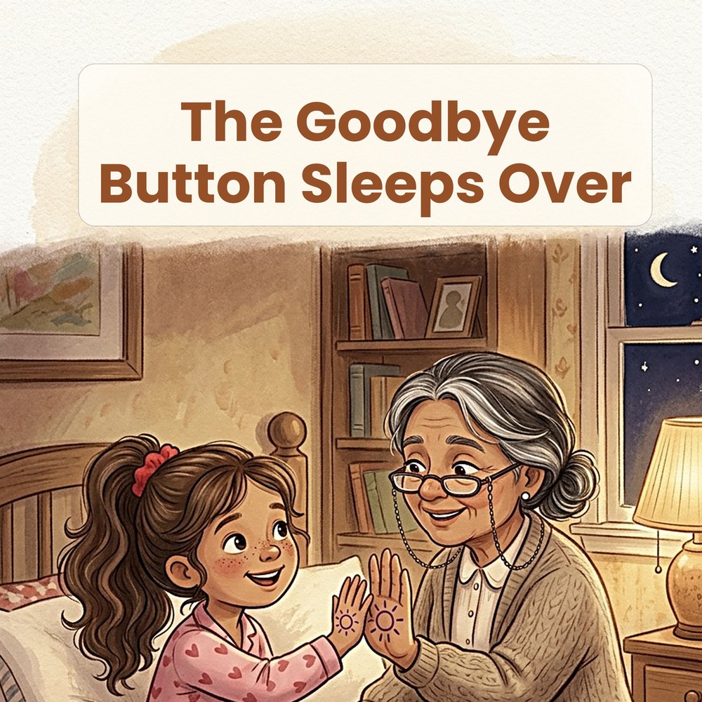 Cover of The Goodbye Button Sleeps Over