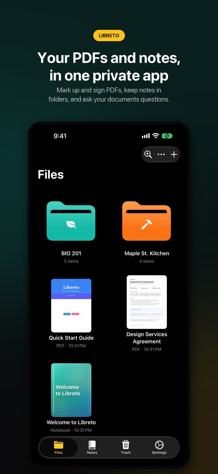 Libreto on iPhone, iPhone Duo and iPad