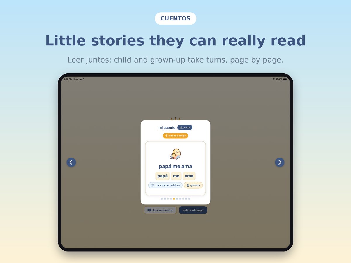 A Solecito decodable mini-book with a simple illustrated page a child can read aloud.